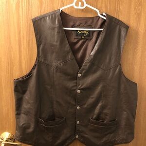Scully Men's Brown Leather Vest